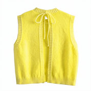 Birdie Gebreide Top met Open Rug en Vrouwelijk Silhouet voor dames