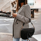 Blazer houndstooth pattern back view