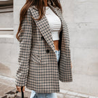 Blazer houndstooth pattern close-up detail