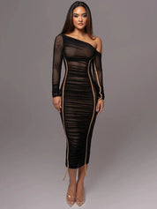 Maya | Dames Midi-jurk - Luxe Zachte Stof met Unieke Details 4
