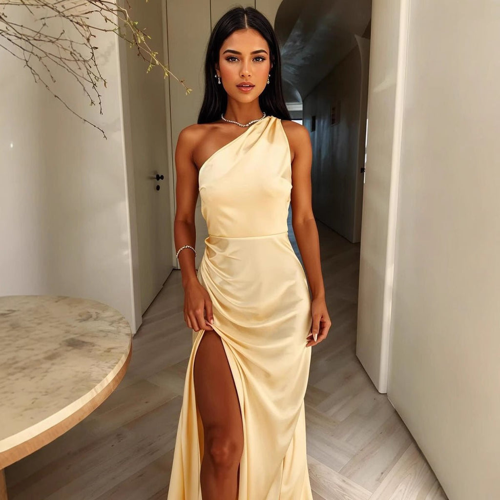 Dames Jurk Elegant Effen Kleur Hedendaags