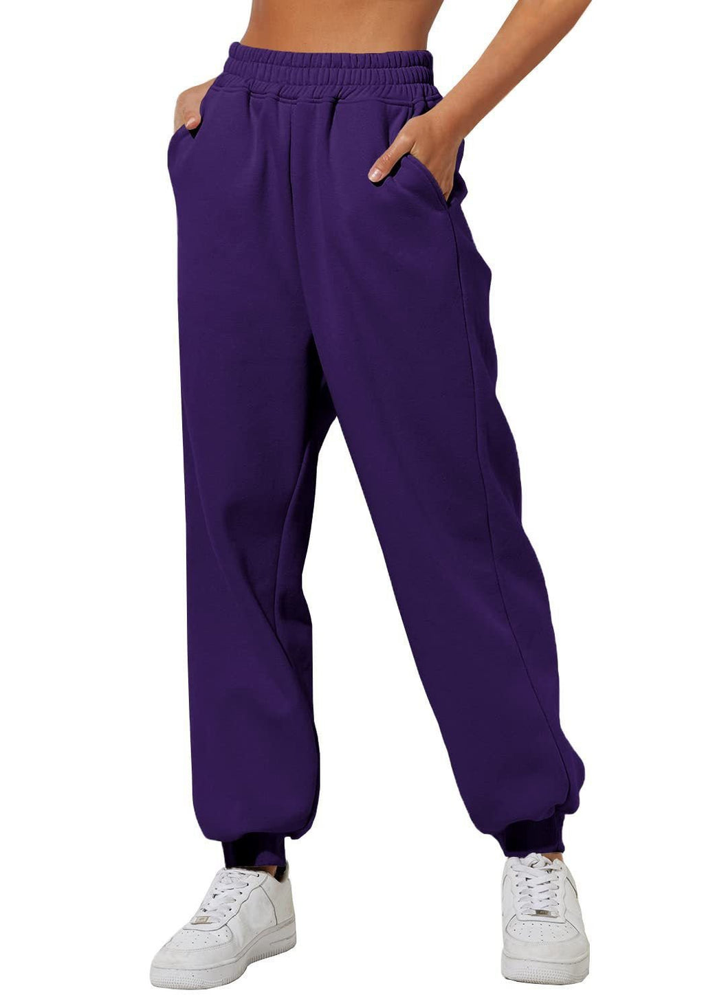 Dames Sweatpants tailleband met trekkoord Fleece-inside