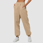 Dames Sweatpants tailleband met trekkoord Fleece-inside