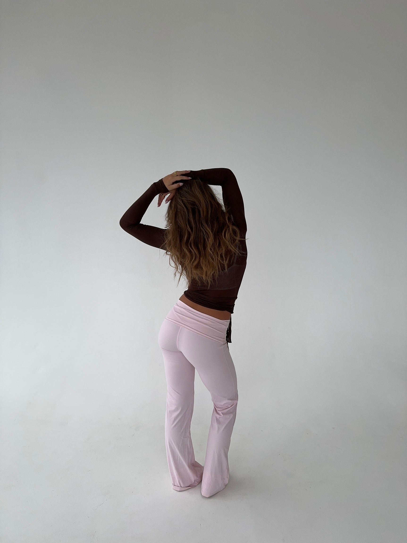 Tatyanna | Bruine Wikkel Top met Tailleband