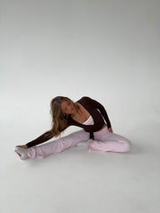 Tatyanna | Bruine Wikkel Top met Tailleband