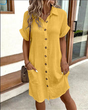 Nina | Dames Jurk - Ademend Polo Design met Steekzakken 1