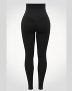 Black shaping leggings high waist back view