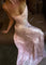 Pink floral dress seated view
