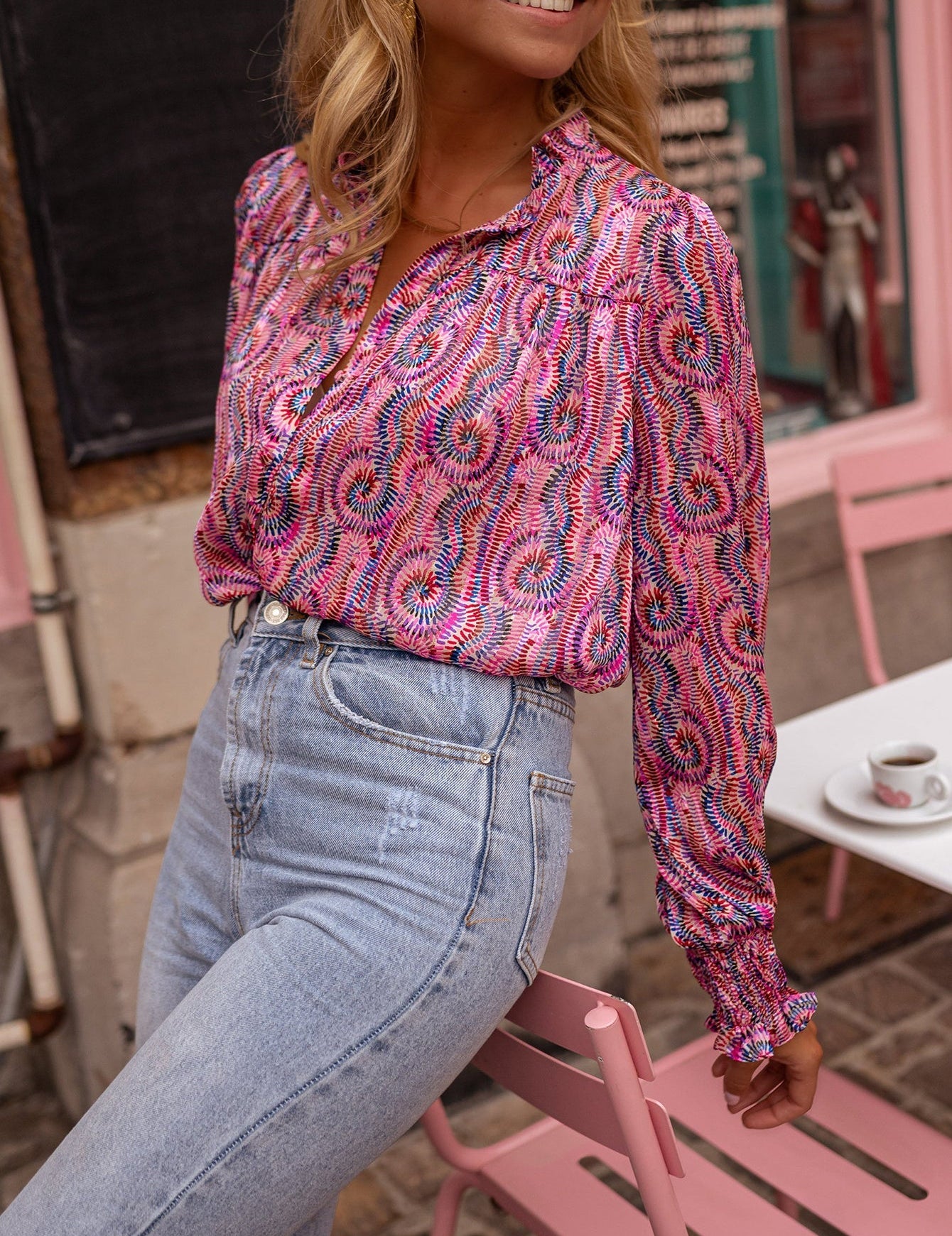 Paisley Print Dames Blouse | Korte Mouw Stijlvol en Comfortabel 1