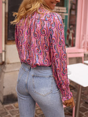 Paisley Print Dames Blouse | Korte Mouw Stijlvol en Comfortabel 2