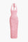 Pura | Dames Maxi-jurk - Elegante Ruches, Halterbackless Design 12