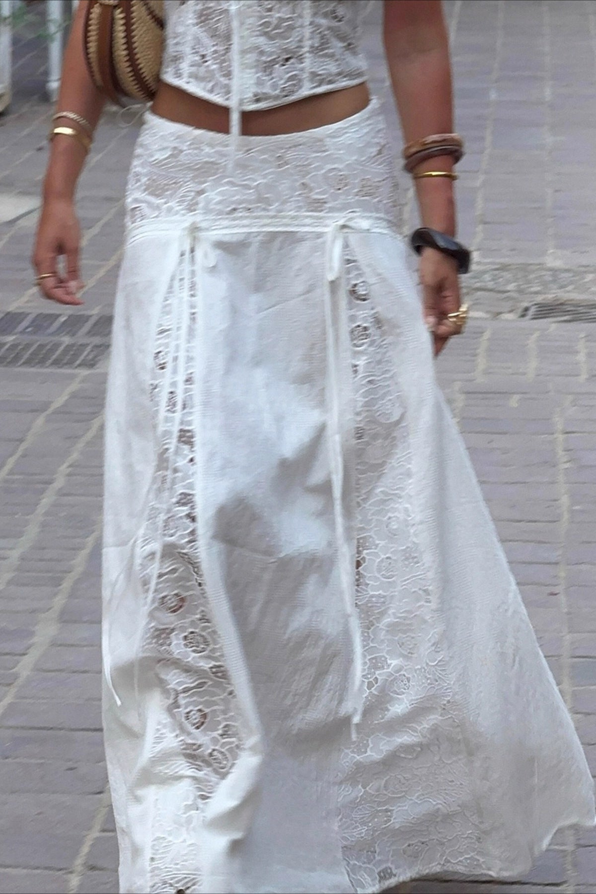 Quinn | Vrouwen Maxirok - Luxe Kant en Lage Taille 5