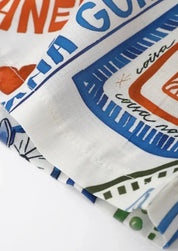 Twee-delige set levendige botanische print lichtgewicht geweven stof voor dames