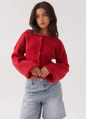 Anastacia | Cardigan Cropped met Volumineuze Mouwen