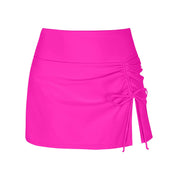 Sudie | Swim Skirt met Ruches en Split