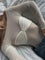 White off-shoulder top with ruched detail close-up detail