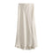 Maxi rok wit satijnlook met subtiel glans front view