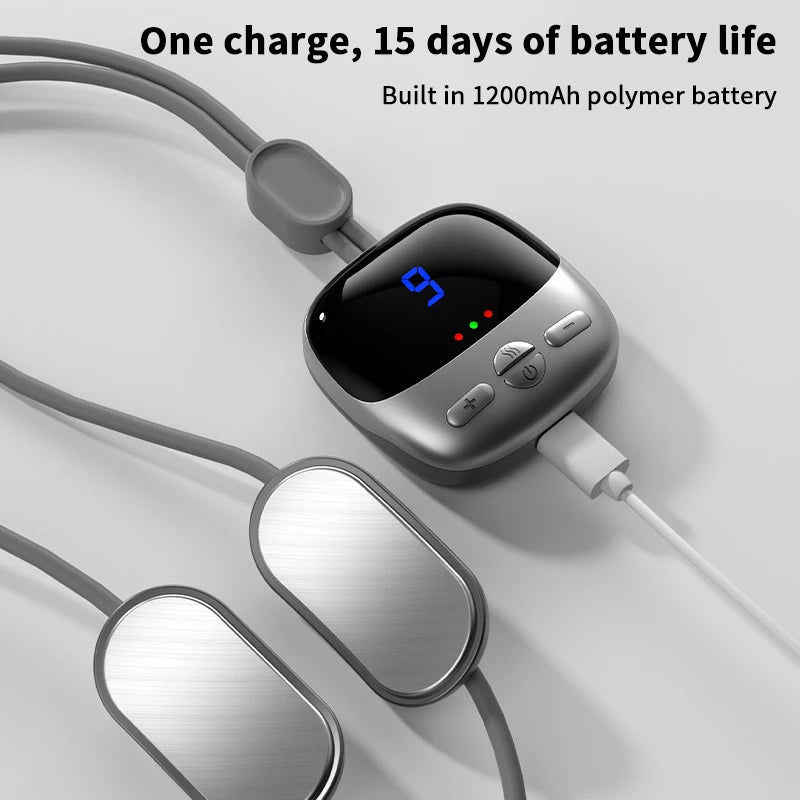 Nek- en rugschoudermassager, 2025, nieuw mini draagbaar elektrisch nek- en rugschoudermassagerapparaat, met warmte