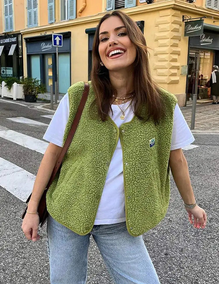 Sophie | Zacht Bodywarmer met Knopen