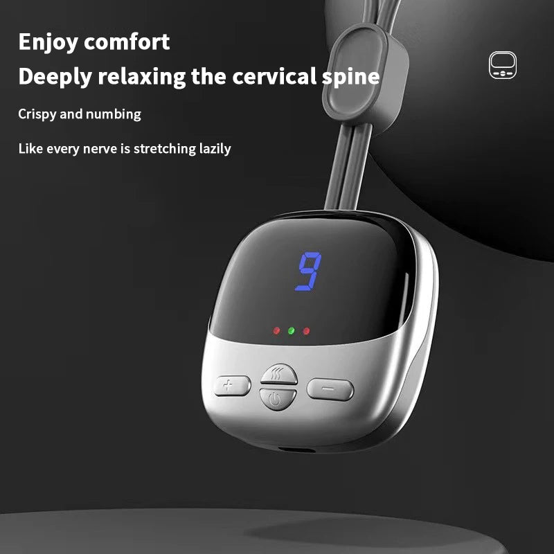 Nek- en rugschoudermassager, 2025, nieuw mini draagbaar elektrisch nek- en rugschoudermassagerapparaat, met warmte