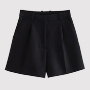 Zwarte dames shorts met hoge taille vooraanzicht