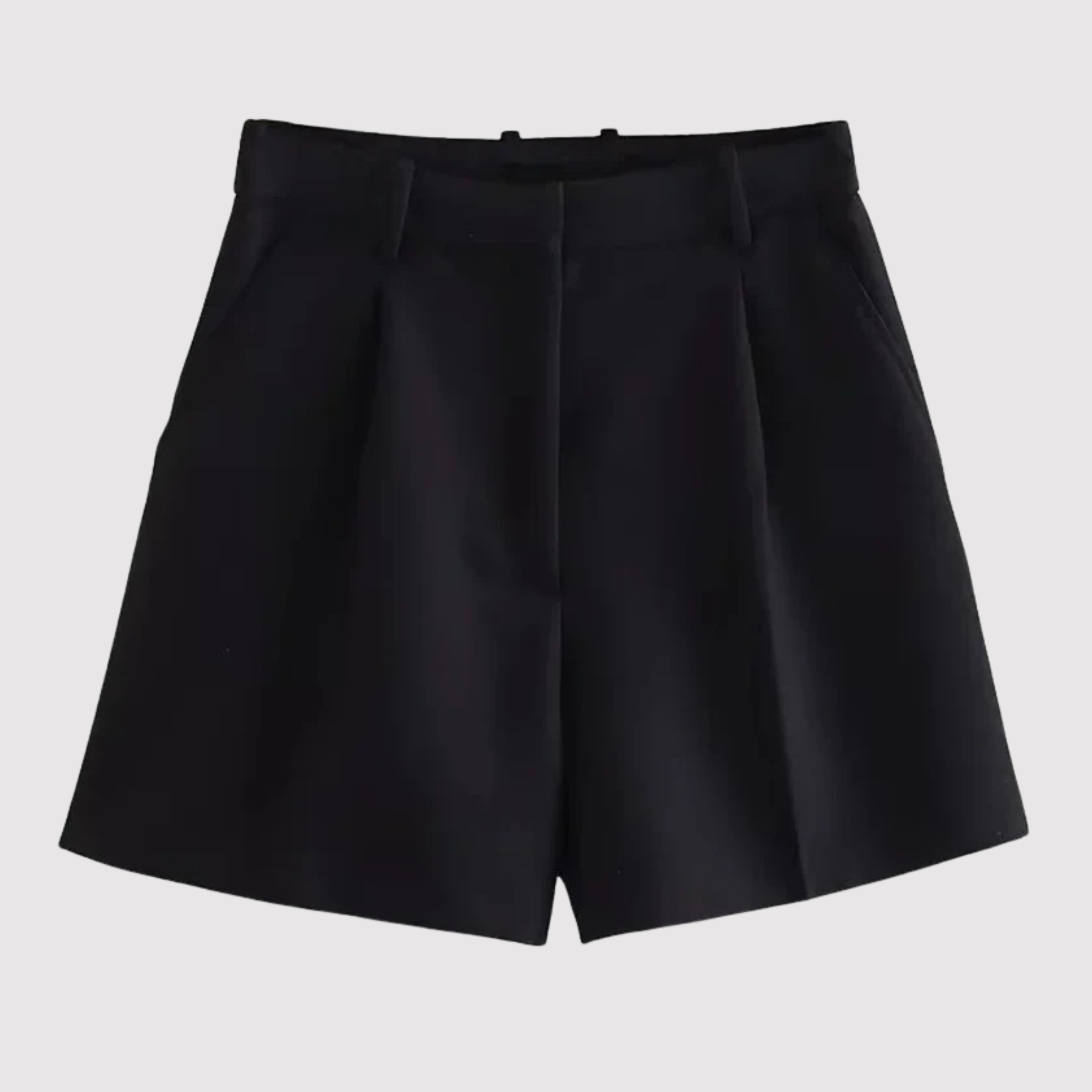 Zwarte dames shorts met hoge taille vooraanzicht