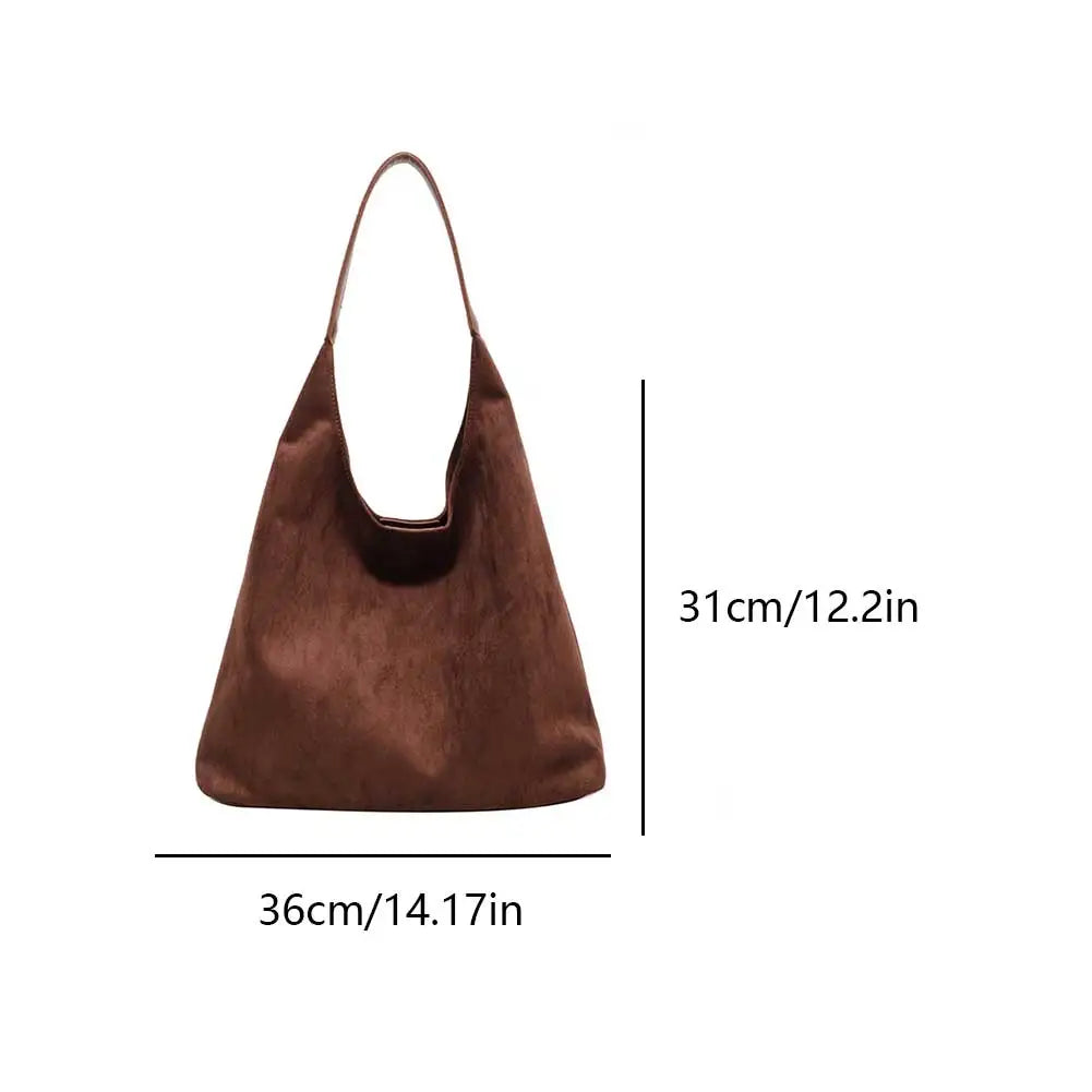 Liva Tote bag in zacht suède met ruim hoofdvak