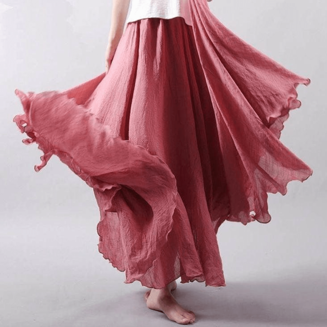 Lina Maxi rok bohemian linnen voor dames