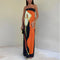 Maxi-jurk met print in zwart, oranje en wit, front view
