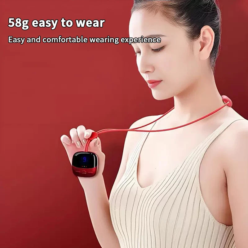 Nek- en rugschoudermassager, 2025, nieuw mini draagbaar elektrisch nek- en rugschoudermassagerapparaat, met warmte