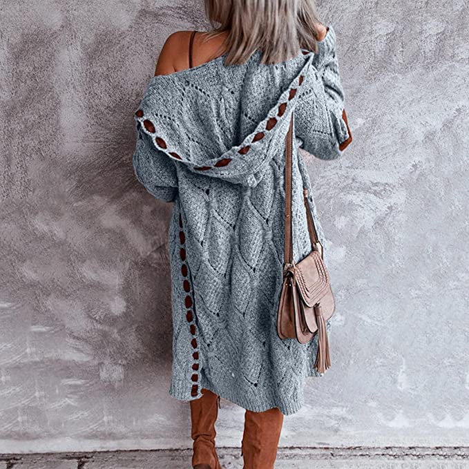Sophie | Dames Lang Vest met Capuchon - Zacht en Comfortabel, Trendy Design 6