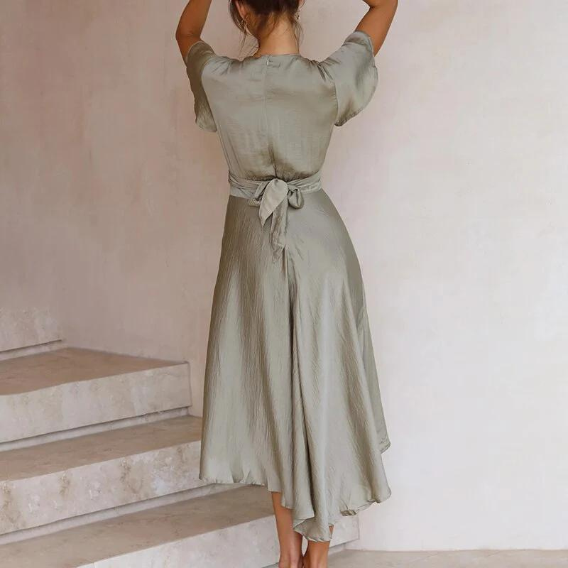 Sophie | Vrouwen Vloeiende Jurk - Elegante Strikdetails 2