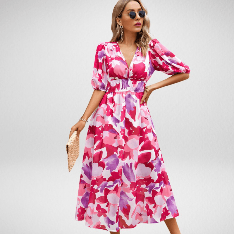 Stijlvolle Midi Jurk | Comfortabele Feestjurk 4