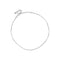 Silver chain anklet with clasp, isolated view