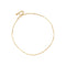 Gold chain anklet with clasp, isolated view