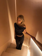 Zola | Top met Asymmetrische Polkadot Mouw