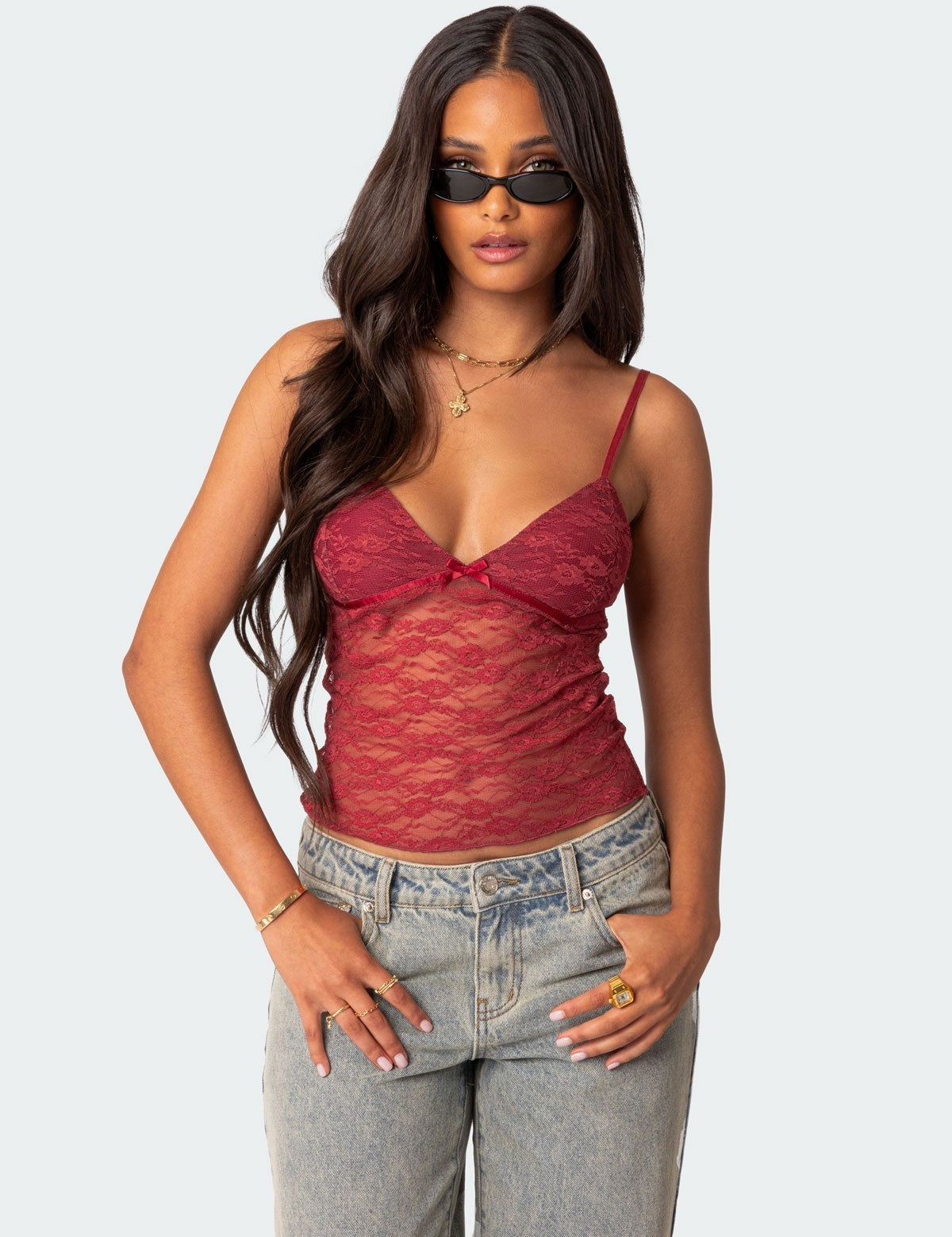 Transparante Kant Top | Blouse Dames Elegante Mode 0