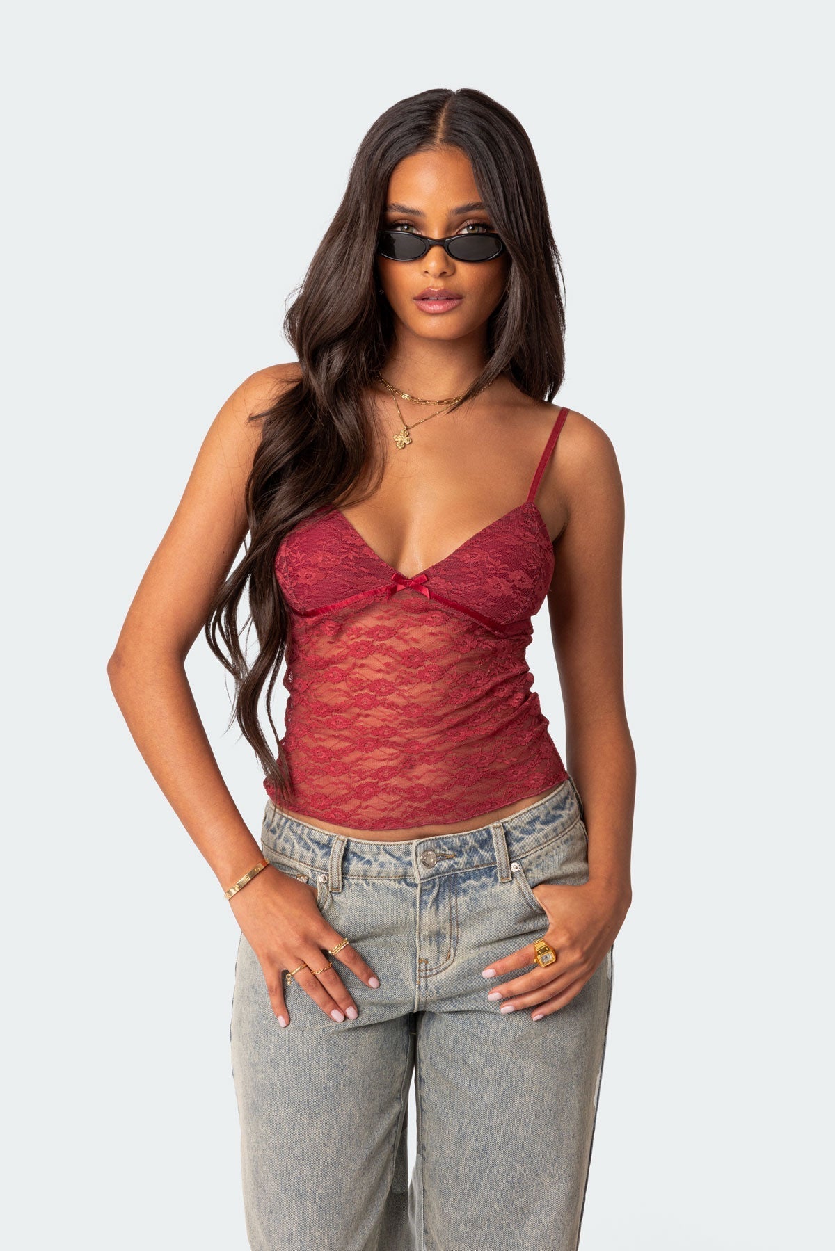Transparante Kant Top | Blouse Dames Elegante Mode 0