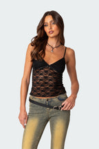 Transparante Kant Top | Blouse Dames Elegante Mode 10