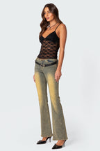 Transparante Kant Top | Blouse Dames Elegante Mode 7