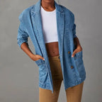 Lévi Blazer met borstzak en knoopsluiting van denim voor dames