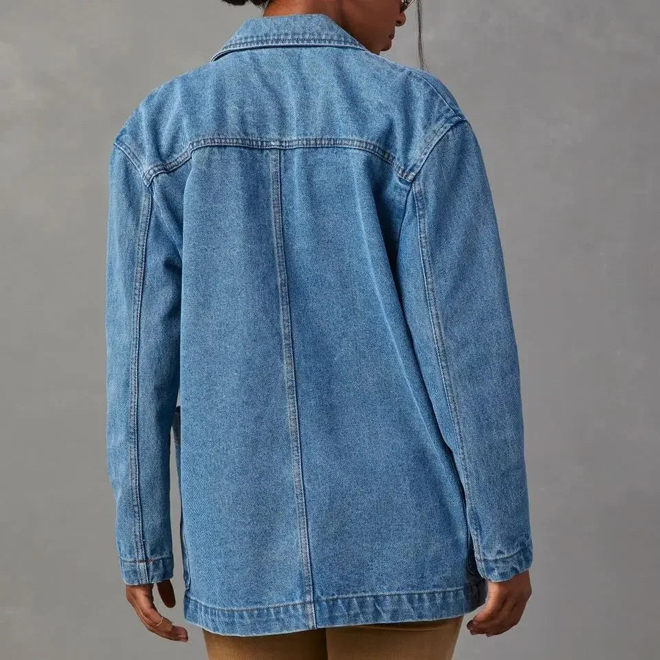 Lévi Blazer met borstzak en knoopsluiting van denim voor dames