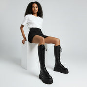 Diva veterlaars met chunky zool en ademend materiaal voor dames