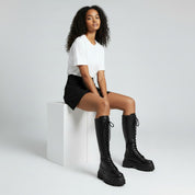 Diva veterlaars met chunky zool en ademend materiaal voor dames