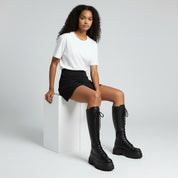 Diva veterlaars met chunky zool en ademend materiaal voor dames