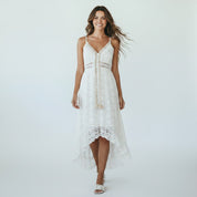 Lyra luchtige maxi jurk met v-hals en boho details voor dames