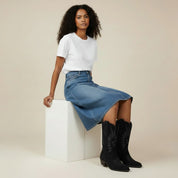 Paloma Suède western boots met geborduurde details vintage touch voor dames