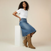 Paloma Suède western boots met geborduurde details vintage touch voor dames