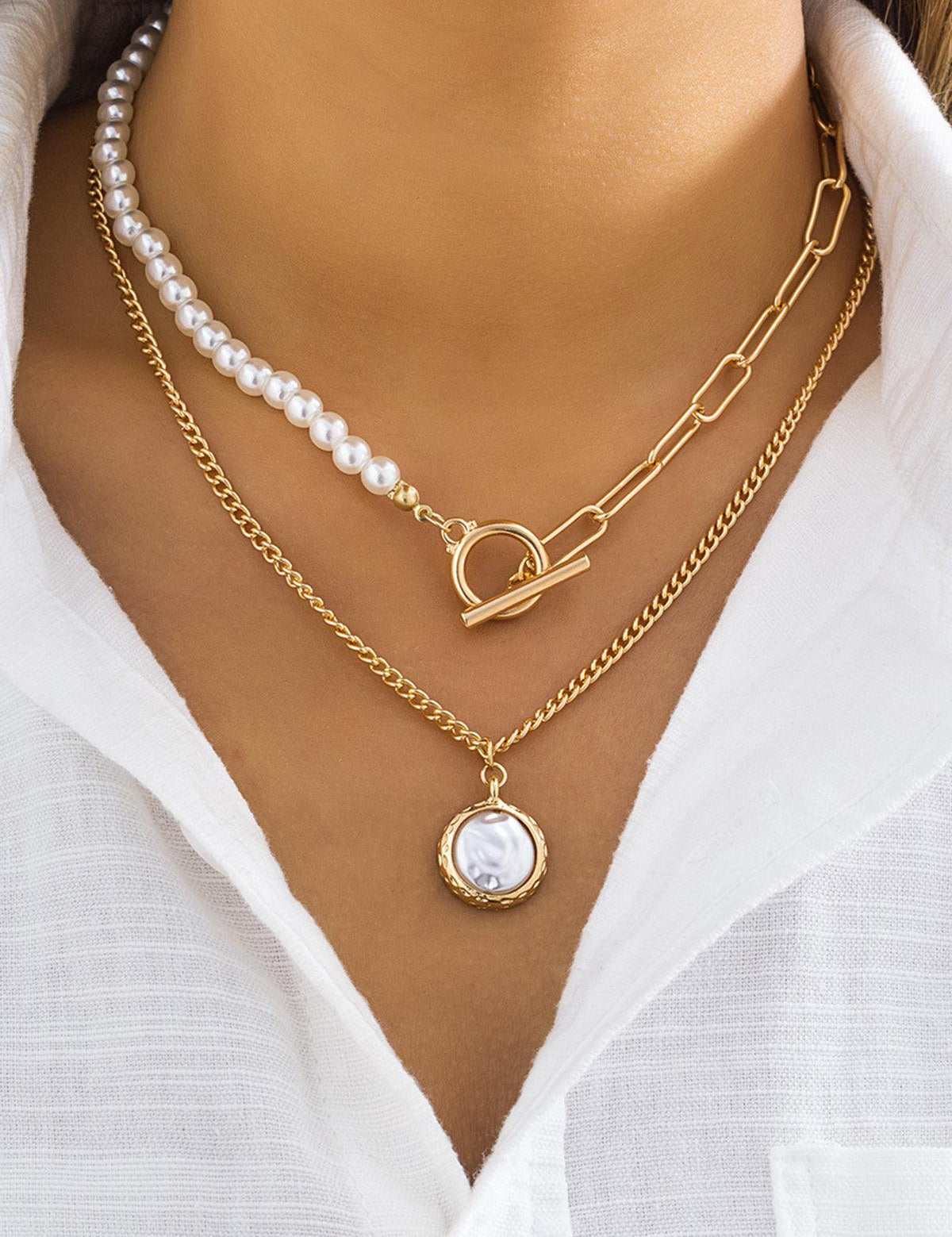 Willem | Dames Ketting - Imitatieparels, Tijdloos Design 0