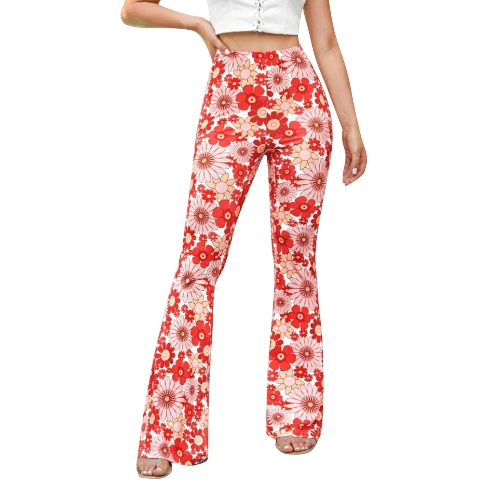 Xandrea | Flared Broek met Bloemenprint 1